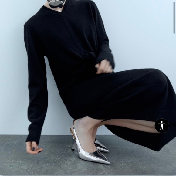 SOLD OUT SILVER ZARA HEELS SIZE 9! - Picture 3 of 3